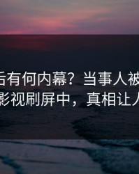 探秘背后有何内幕？当事人被曝秘闻，人人影视刷屏中，真相让人瞠目