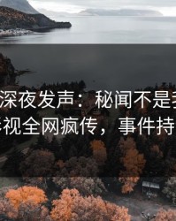 神秘人深夜发声：秘闻不是我干的！人人影视全网疯传，事件持续发酵