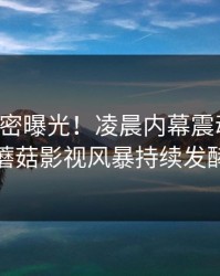 圈内秘密曝光！凌晨内幕震动全网，蘑菇影视风暴持续发酵